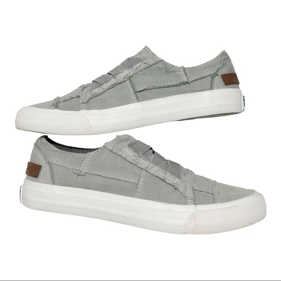 Blowfish Gray Distressed Canvas Sneakers - Picture 9 of 14
